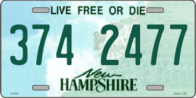NH license plate 3742477
