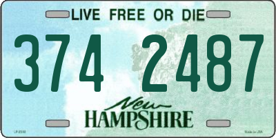 NH license plate 3742487