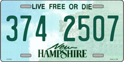 NH license plate 3742507