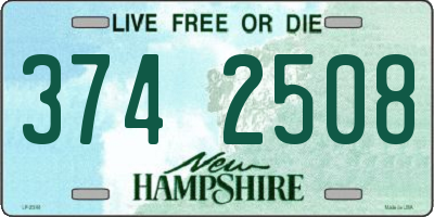 NH license plate 3742508