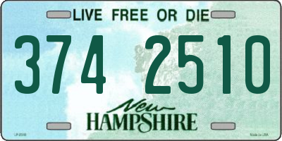 NH license plate 3742510
