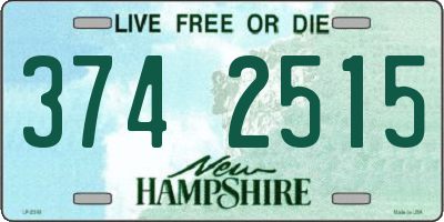NH license plate 3742515