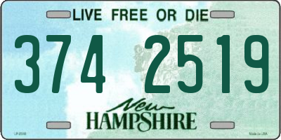 NH license plate 3742519