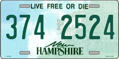 NH license plate 3742524