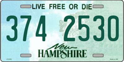 NH license plate 3742530