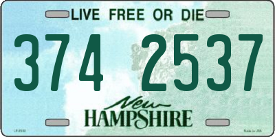 NH license plate 3742537