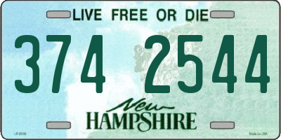 NH license plate 3742544