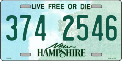 NH license plate 3742546