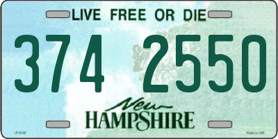 NH license plate 3742550
