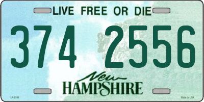 NH license plate 3742556