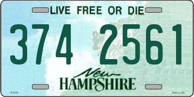 NH license plate 3742561