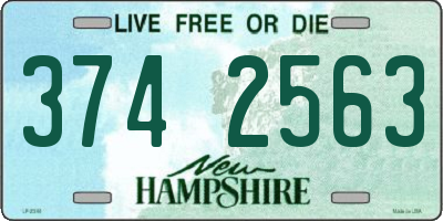 NH license plate 3742563