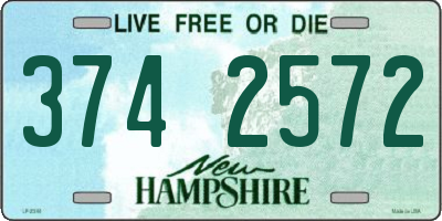 NH license plate 3742572