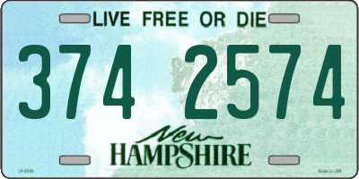 NH license plate 3742574