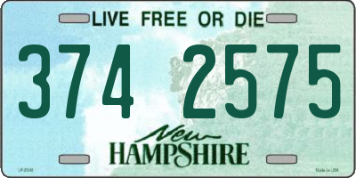 NH license plate 3742575
