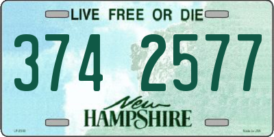 NH license plate 3742577