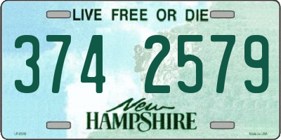 NH license plate 3742579