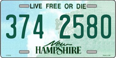 NH license plate 3742580