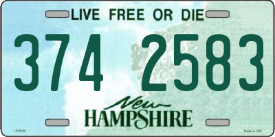 NH license plate 3742583