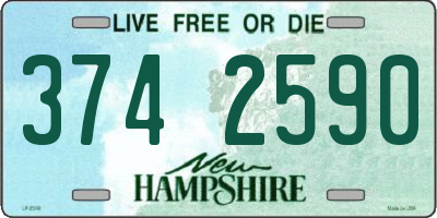 NH license plate 3742590