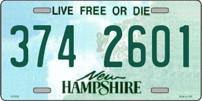 NH license plate 3742601
