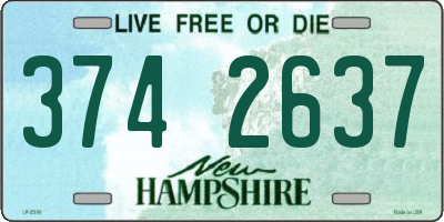 NH license plate 3742637