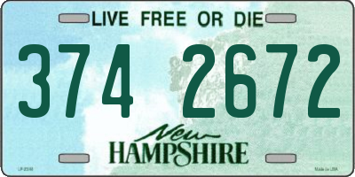 NH license plate 3742672