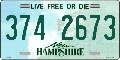 NH license plate 3742673