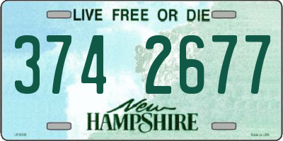 NH license plate 3742677