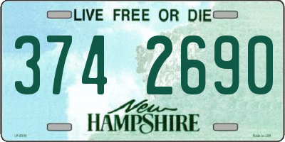 NH license plate 3742690