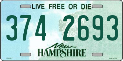 NH license plate 3742693