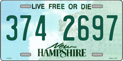 NH license plate 3742697