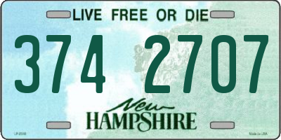 NH license plate 3742707