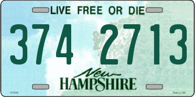 NH license plate 3742713