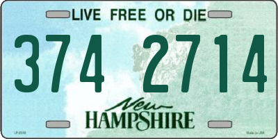 NH license plate 3742714