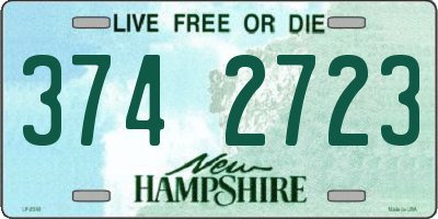 NH license plate 3742723
