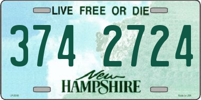 NH license plate 3742724