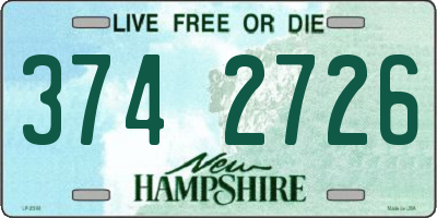 NH license plate 3742726