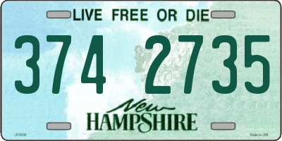 NH license plate 3742735