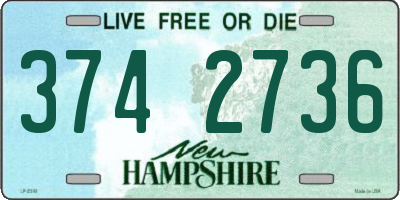NH license plate 3742736