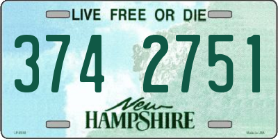NH license plate 3742751