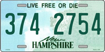 NH license plate 3742754