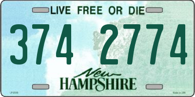NH license plate 3742774