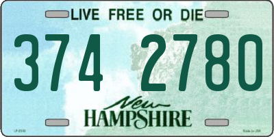NH license plate 3742780