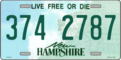 NH license plate 3742787