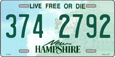 NH license plate 3742792