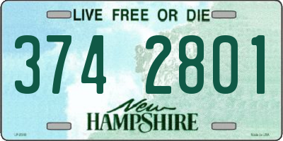 NH license plate 3742801