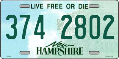 NH license plate 3742802