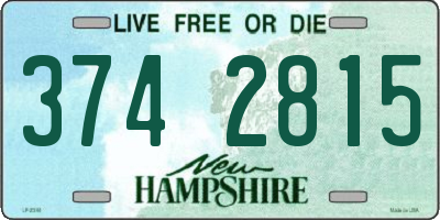 NH license plate 3742815