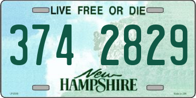 NH license plate 3742829